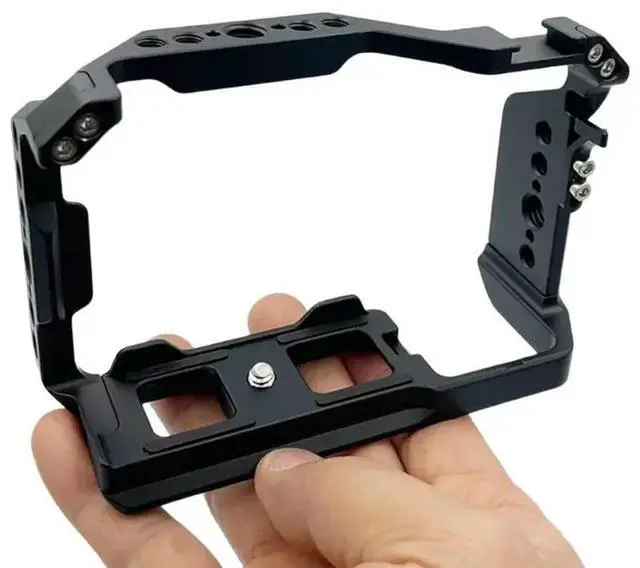Alt view image 5 of 6 - Aluminum Camera Cage for ZV E10 II with Ergonomic Grip and Multiple Interfaces