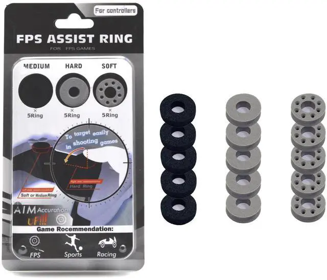 Main image of 15 Pcs of Precision Aim Assist Rings - Universally Compatible with Playstation 4 (PS4) and Playstation 5 (PS5), Xbox Series & Switch Pro Scuf Controllers - Enhance Your Gaming Accuracy