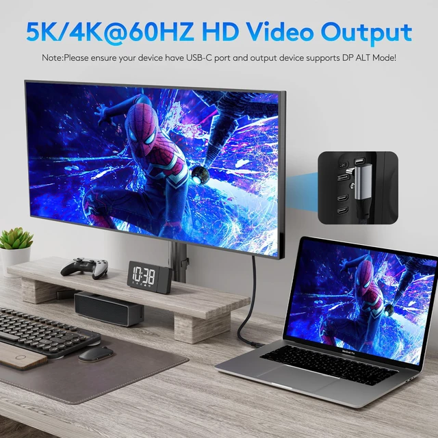 Alt view image 5 of 7 - 90 Degree USB C Cable 1ft, 90° Short USBC to USBC 3.2 20Gbps Data Cable | 5K/4K 60Hz Monitor Cord, 240W PD Type C Rapid Charging Cord for iPhone 17 16 Pro Max, iPad, MacBook, Dell XPS, Surface