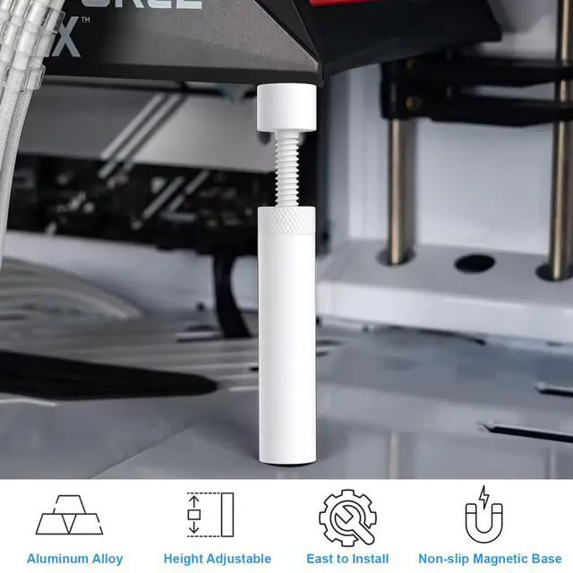 Alt view image 6 of 7 - GPU Support Bracket Graphics Card Brace Anti-Sag Holder Height Adjustable Video Card Stand White Large