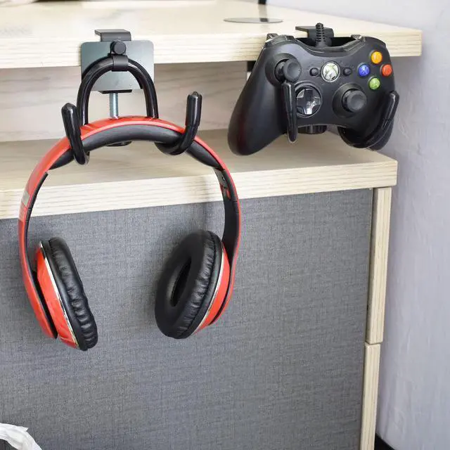 Alt view image 5 of 7 - Desk Mount Game Controller Holder Clamp On Hanger Holder Storage Rack Compatible with PS3/PS4/PS5/Xbox 360/Xbox One/S/X/Elite/Series S/Series X Controller, Pro Controller (1)