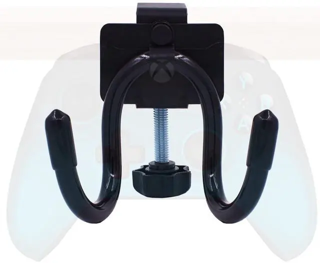 Main image of Desk Mount Game Controller Holder Clamp On Hanger Holder Storage Rack Compatible with PS3/PS4/PS5/Xbox 360/Xbox One/S/X/Elite/Series S/Series X Controller, Pro Controller (1)