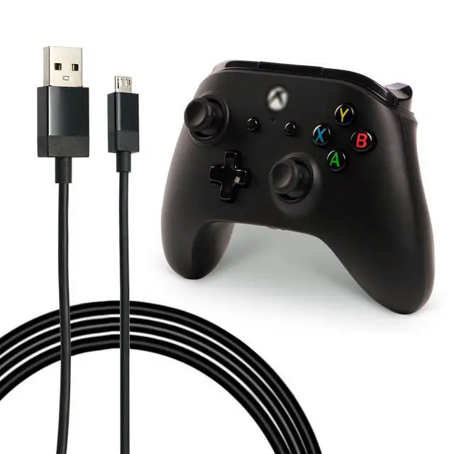 Alt view image 4 of 7 - Charger Charging Cable for Xbox One Controller, Micro USB 2.0 Play Data Sync Cord for PlayStation 4, PS4 Slim/Pro Controller, Samsung Galaxy, Android Phone (2 Pack 10 Feet)