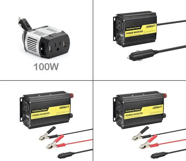 Alt view image 2 of 7 - Compact and Lightweight Modified sine Wave Power Inverter DC12V to AC110-120V 60Hz with Rated Output Power 100W,200W, 300W, 400W for Choice(100, Watts)