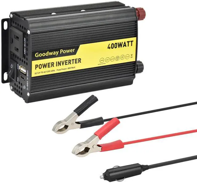 Main image of Compact and Lightweight Modified sine Wave Power Inverter DC12V to AC110-120V 60Hz with Rated Output Power 100W,200W, 300W, 400W for Choice(100, Watts)
