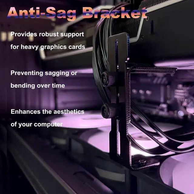 Alt view image 3 of 7 - Aluminum Adjustable GPU Support Bracket,GPU Anti Sag Mount