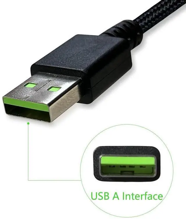 Alt view image 4 of 7 - Mouse Charging Cable Compatible with Razer Naga Pro 20000 DPI, Viper Ultimate, USB Charger Cord Compatible with Razer DeathAdder V2 Pro/Basilisk Ultimate Mouse