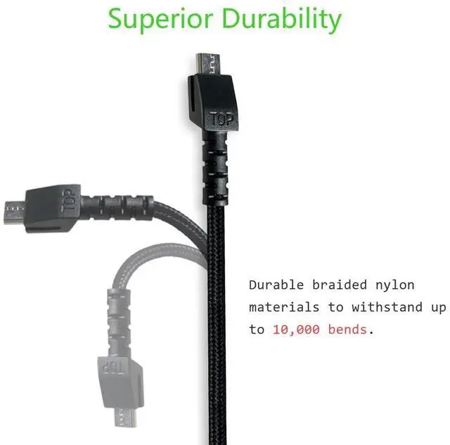 Alt view image 5 of 7 - Mouse Charging Cable Compatible with Razer Naga Pro 20000 DPI, Viper Ultimate, USB Charger Cord Compatible with Razer DeathAdder V2 Pro/Basilisk Ultimate Mouse