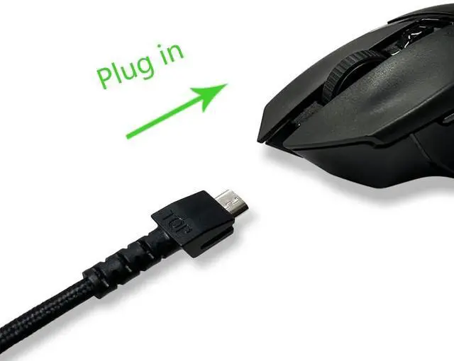Alt view image 6 of 7 - Mouse Charging Cable Compatible with Razer Naga Pro 20000 DPI, Viper Ultimate, USB Charger Cord Compatible with Razer DeathAdder V2 Pro/Basilisk Ultimate Mouse