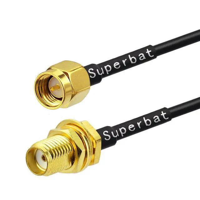 Alt view image 2 of 6 - RF coaxial SMA Male to SMA Female Bulkhead RG174 15ft Cable + 3pcs RF Coax SMA Adapter Kit for SDR Equipment Antenna Ham Radio,3G 4G LTE Antenna,ADS-B,GPS and etc
