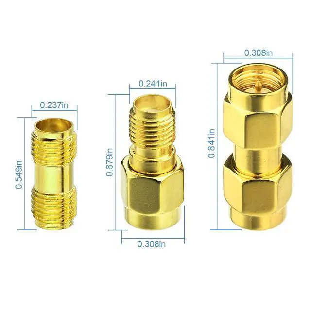 Alt view image 3 of 6 - RF coaxial SMA Male to SMA Female Bulkhead RG174 15ft Cable + 3pcs RF Coax SMA Adapter Kit for SDR Equipment Antenna Ham Radio,3G 4G LTE Antenna,ADS-B,GPS and etc