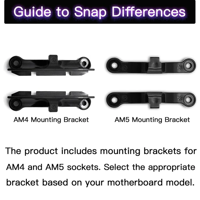 Alt view image 2 of 7 - AM5 AM4 CPU Cooler Mounting Bracket Backplate Standoffs Screws | AM5 AM4 bracket kit backplate standoffs screws secure CPU cooler install durable steel anti-static PC builds upgrades