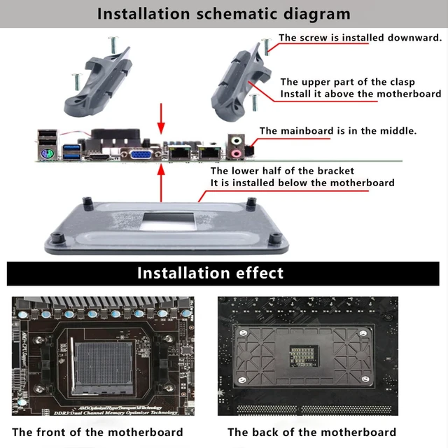 Alt view image 6 of 7 - AM5 AM4 CPU Cooler Mounting Bracket Backplate Standoffs Screws | AM5 AM4 bracket kit backplate standoffs screws secure CPU cooler install durable steel anti-static PC builds upgrades