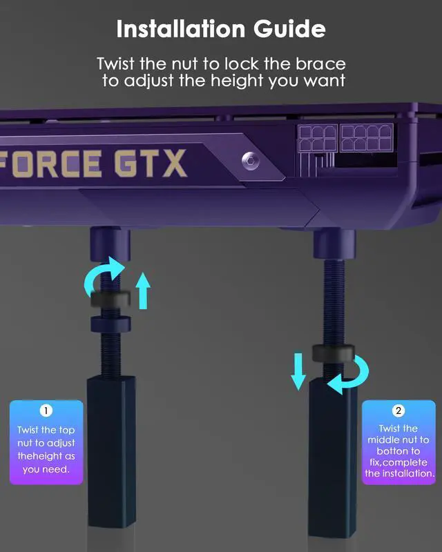 Alt view image 4 of 6 - GPU Support Bracket, Gpu Anti Sag Bracket, GPU Support Magnetic Base and Anti-Slip Pad, L(74mm-120mm)