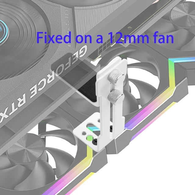 Alt view image 2 of 7 - GPU Support Bracket, Graphics Card Support,Video Card Holder Bracket,Adjustable GPU Anti Sag Brace 6-96mm (White)