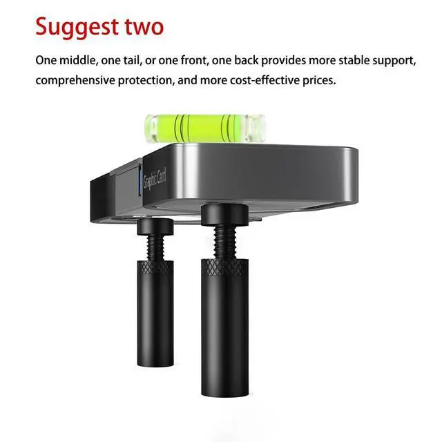 Alt view image 6 of 7 - 2 Pack Gpu Support BracketGraphics Card GPU Brace Support, Video Card Sag Holder Bracket, GPU Stand (M, 48.5-78.5 mm/1.91-3.09 in)