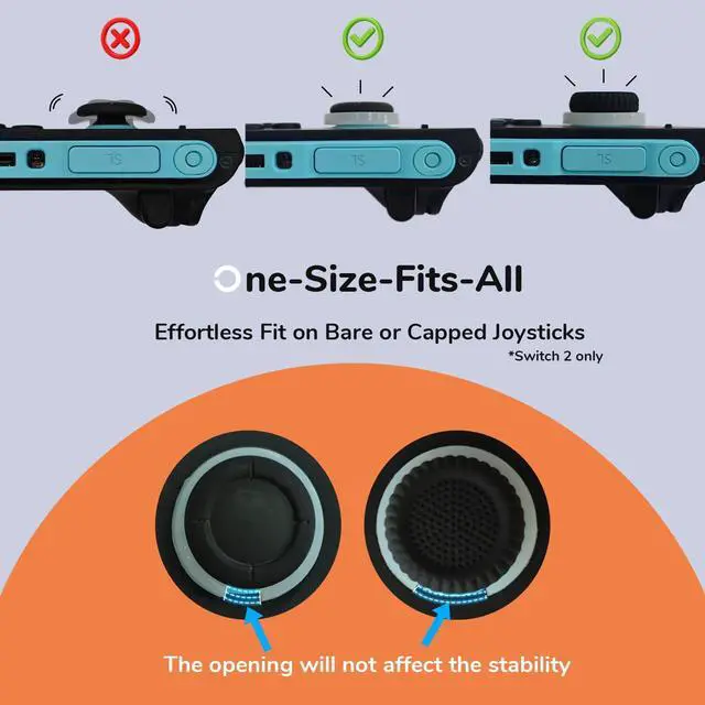 Alt view image 3 of 6 - 6-Pack Joystick Stabilizer Protector Rings for Switch 2 Joy-Con 2