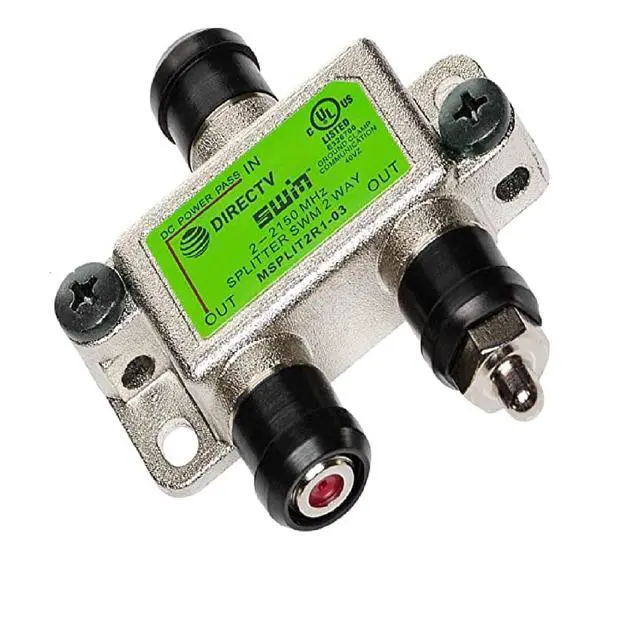 Alt view image 4 of 5 - SWM Approved 2-Way Wide Band Splitter (2-Pack)