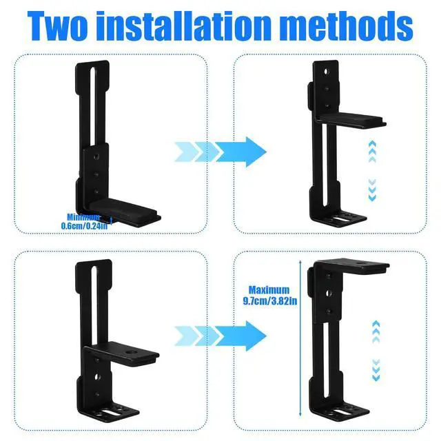 Alt view image 4 of 7 - Graphics Card Bracket, Durable GPU Support Bracket with Metal Screws & Gasket GPU Anti-Sag Stand Holder Mount for PC Build Gaming Computer Setup (Black)