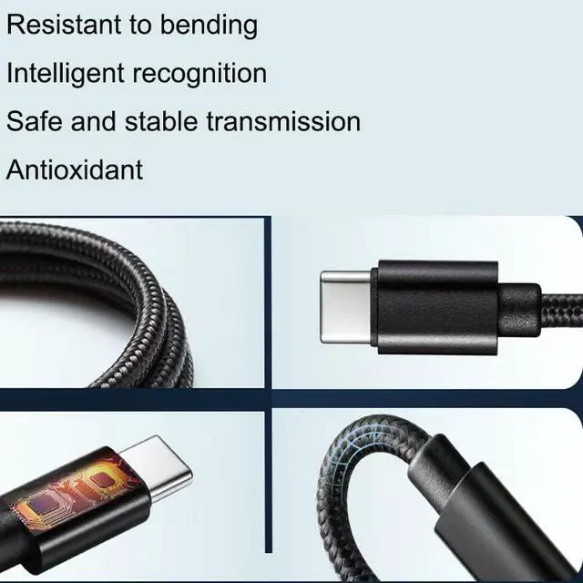 Alt view image 4 of 5 - 10FT USB A to USB C Controller Charging Cable, Data Sync Cord for PlayStation 5 DualSense, Xbox Series S/X, Black