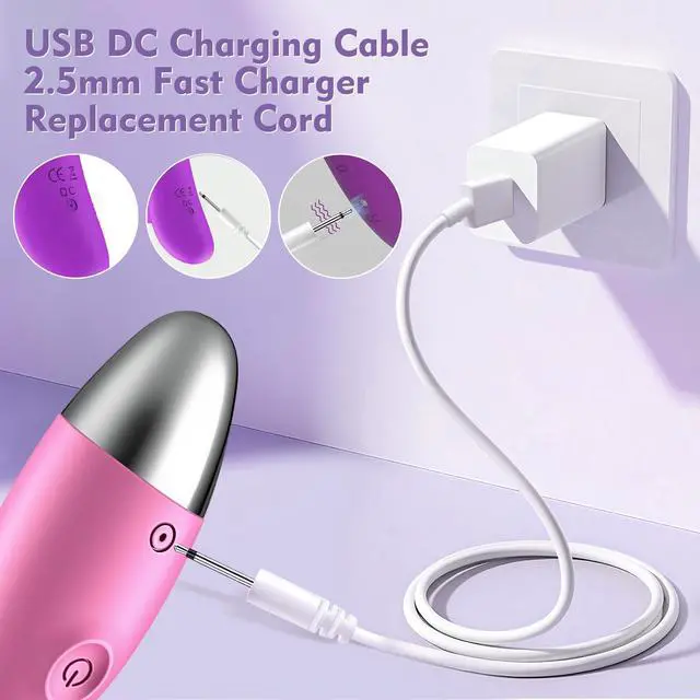 Alt view image 6 of 7 - 3Pack DC Charging Cable Set: 2.5mm Massager Charger 6mm Magnetic USB DC Cable (2.7ft) Single Point Pin Charger Fast Charging Cord for Electric Toothbrush Rechargeable Toys Facial Cleanser More-Biack