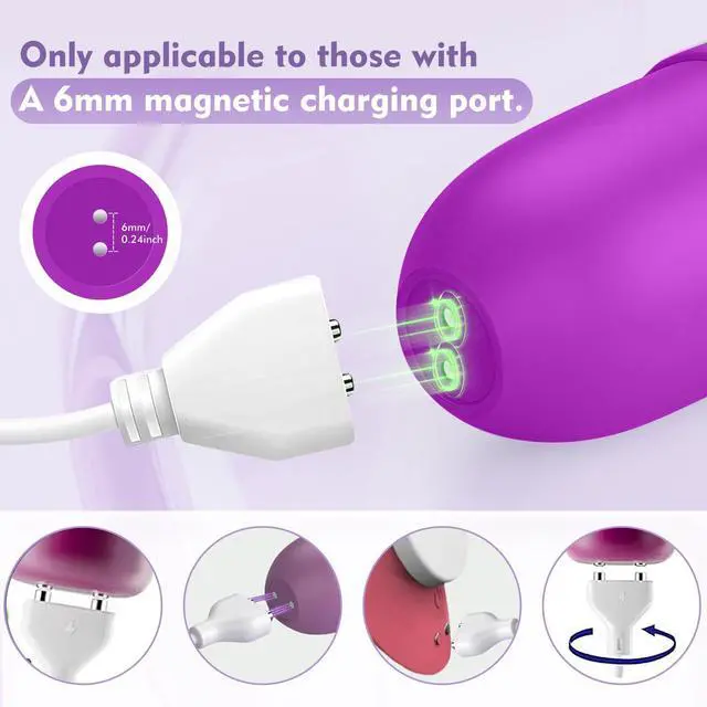 Alt view image 5 of 7 - 3Pack DC Charging Cable Set: 2.5mm Massager Charger 6mm Magnetic USB DC Cable (2.7ft) Single Point Pin Charger Fast Charging Cord for Electric Toothbrush Rechargeable Toys Facial Cleanser More-Biack