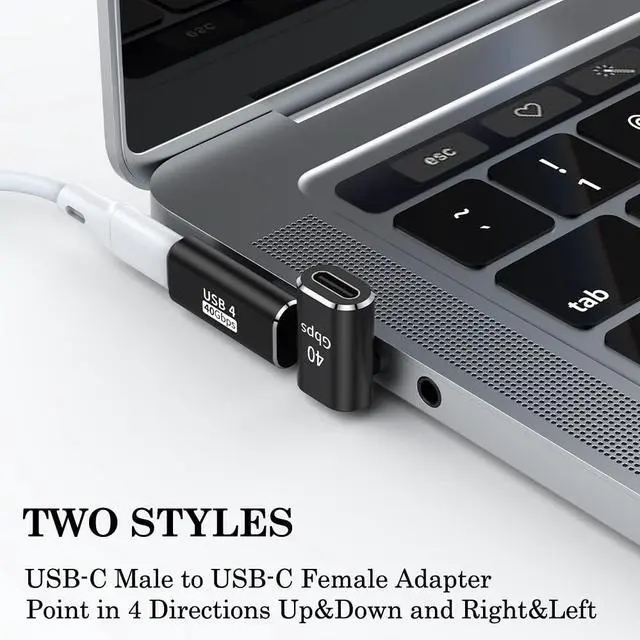 Alt view image 2 of 7 - USB C 90 Degree Adapter (Two Styles), USB Type C Right Angle Extender Connector for Steam Deck, Meta Quest, MacBook, Smart Tablet & Phone and More - Black