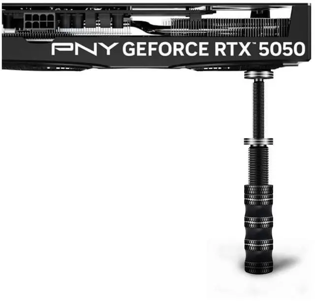 Main image of Graphics Card Brace Support, Magnetic Anti-Sag Holder Bracket, Black All-Aluminum GPU Stand with Adjustable Height 51-125mm
