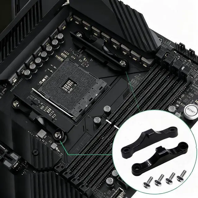 Alt view image 3 of 4 - 2 Pcs AM5 CPU Bracket Desktop Computer Compatible with AMD Cooler Fan Brackets for AM5/AM4 Motherboard with Install Screw
