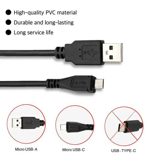 Alt view image 2 of 5 - Micro USB Charging Cable Compatible with Bose Quietcomfort 35, QC35 II, QC25, QC20, QC20, QC20I and SoundLink Wireless Headphones