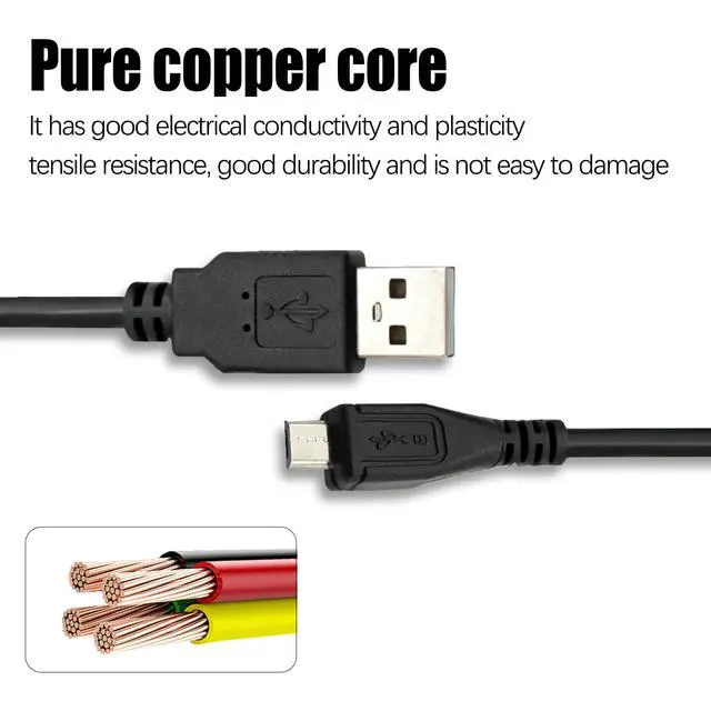 Alt view image 5 of 5 - Micro USB Charging Cable Compatible with Bose Quietcomfort 35, QC35 II, QC25, QC20, QC20, QC20I and SoundLink Wireless Headphones