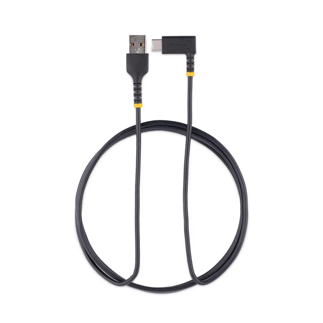 Alt view image 6 of 7 - 6ft (2m) USB A to C Charging Cable Right Angle - Heavy Duty Fast Charge USB-C Cable - USB 2.0 A to Type-C - Rugged Aramid Fiber - 3A - USB Charging Cord (R2ACR-2M-USB-CABLE)