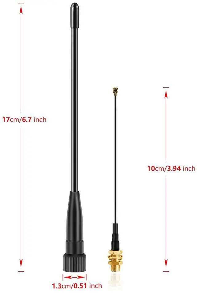 Alt view image 2 of 7 - Meshtastic 915MHz LoRa Whip Antenna 10dBi Gain, 17cm Long Range SMA Male Omni Antenna (2 Sets), Slinkdsco