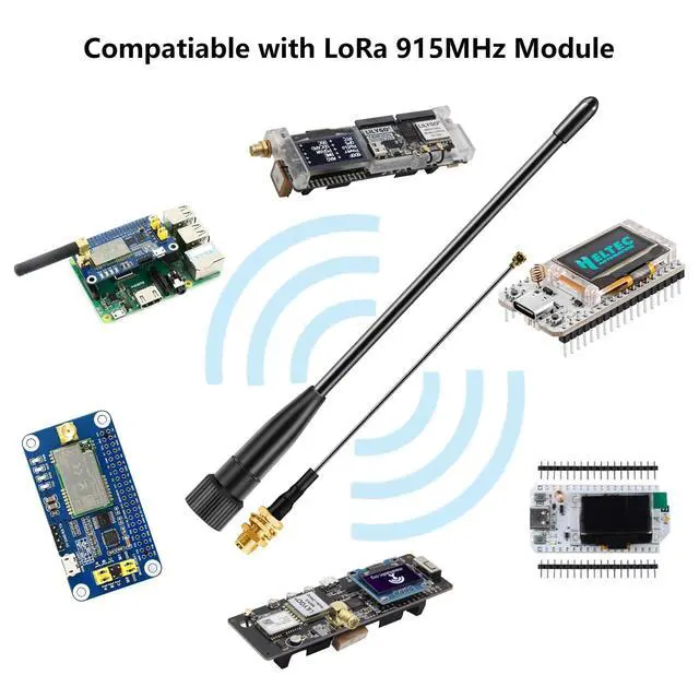 Alt view image 3 of 7 - Meshtastic 915MHz LoRa Whip Antenna 10dBi Gain, 17cm Long Range SMA Male Omni Antenna (2 Sets), Slinkdsco