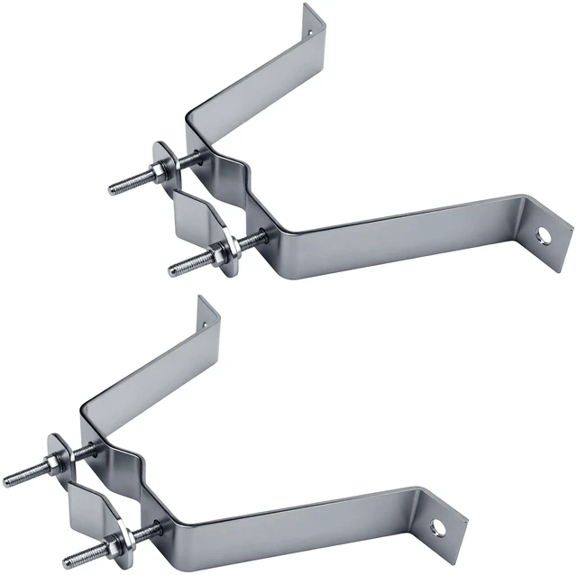 Main image of 4 Heavy-Duty Wall Mount Pair with Brackets & Lag Bolts for TV Antenna Mast 2 pack
