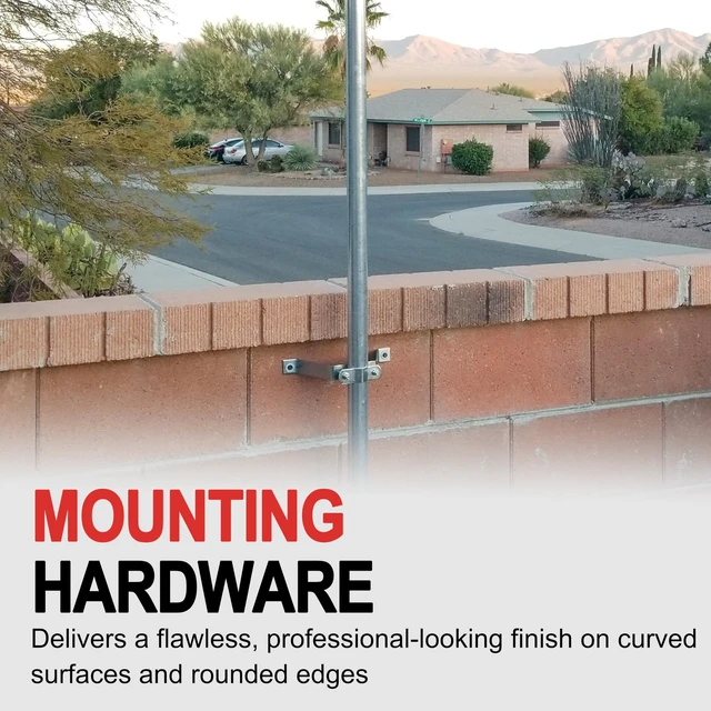 Alt view image 4 of 6 - 4 Heavy-Duty Wall Mount Pair with Brackets & Lag Bolts for TV Antenna Mast 2 pack