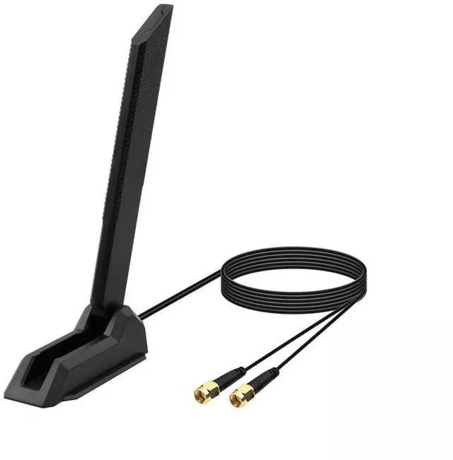 Main image of WiFi 6E Tri-Band Antenna 2.4/5/6GHz High Gain Long Range RP-SMA Male External Antenna for Gaming PC Motherboard PCIE WiFi Card Router