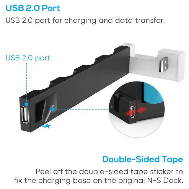 Alt view image 5 of 7 - Charging Dock Compatible with Nintendo Switch & Switch OLED Model Joycons, Switch Controller Charger Dock Station for Joycon Charges up to 6pcs, Charging Stand Station for Nintendo Switch/OLED Model