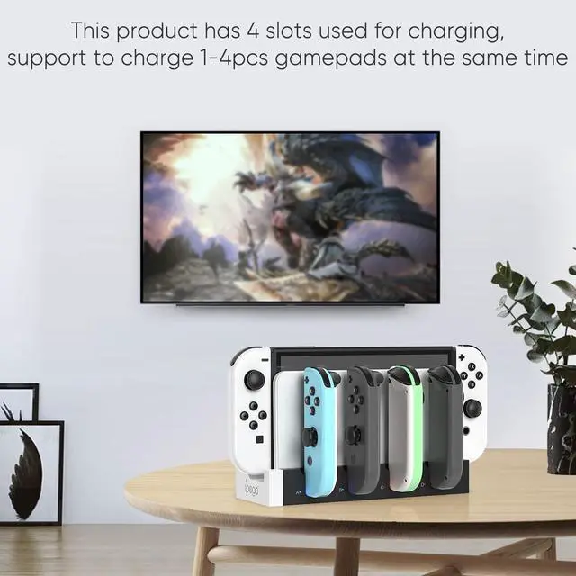 Alt view image 7 of 7 - Charging Dock Compatible with Nintendo Switch & Switch OLED Model Joycons, Switch Controller Charger Dock Station for Joycon Charges up to 6pcs, Charging Stand Station for Nintendo Switch/OLED Model