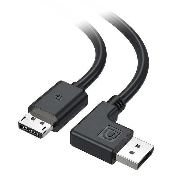 Main image of Right Angle DisplayPort 1.4, 8K@60Hz / 4K@240Hz, 10ft FreeSync, G-SYNC, HDR, for Gaming Monitor PC