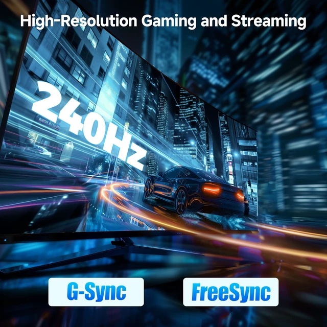 Alt view image 4 of 6 - Right Angle DisplayPort 1.4, 8K@60Hz / 4K@240Hz, 10ft FreeSync, G-SYNC, HDR, for Gaming Monitor PC