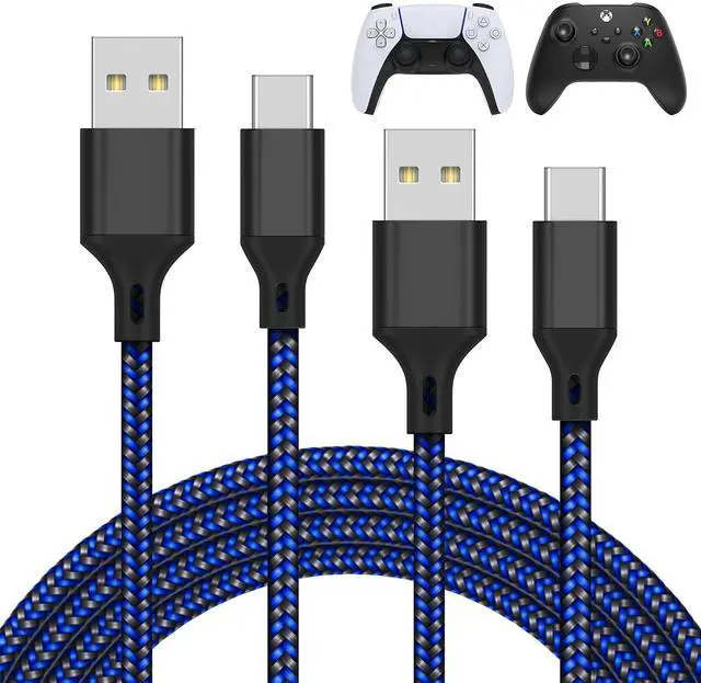 Main image of Charger Charging Cable for PS5/PS5 Pro Controller,for Xbox Series X/S,for Nintendo Switch 2 Pack 10FT Replacement USB C Cord Nylon Braided Type-C Ports, Charger Power Adater for PS4 Controller