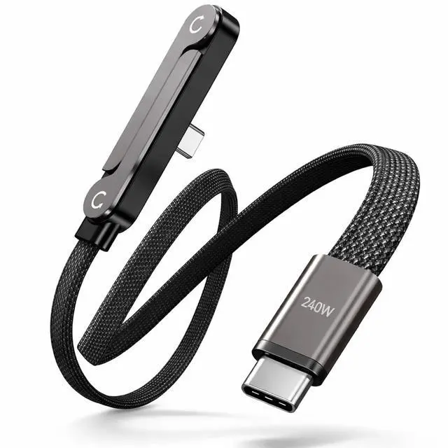 Main image of 2-in-1 USB C Charging Cable with Adjustable Stand, 5A Fast Charging Type C Cord 5FT, Multi-Angle Phone Stand Charger Cable for Smartphones, Tablets, Laptops & Gaming Devices