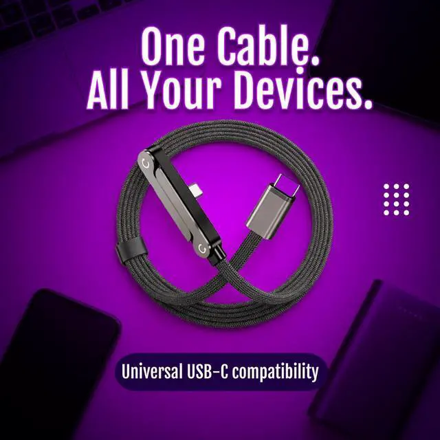 Alt view image 4 of 7 - 2-in-1 USB C Charging Cable with Adjustable Stand, 5A Fast Charging Type C Cord 5FT, Multi-Angle Phone Stand Charger Cable for Smartphones, Tablets, Laptops & Gaming Devices