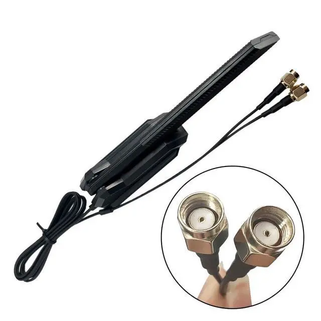 Alt view image 4 of 7 - Replacement for MSI WiFi 6E Moving Antenna for MSI MEG MPG MAG Series,14008-02650500 14008-02650600 2.4GHz 5GHz 6GHz RP SMA Male Dual-Band