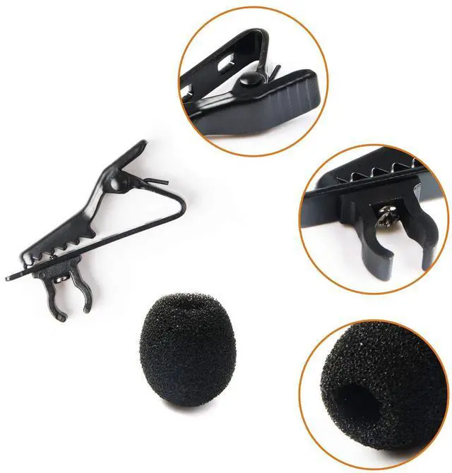 Alt view image 3 of 7 - 18Pcs Lapel Microphone Clips Replacement Kit, 6Pcs Lavalier Mic Clips Metal Tie Clips Lavalier Microphone Clips, 6Pcs Windscreen Foam Cover and 6Pcs Plastic Wire Clips