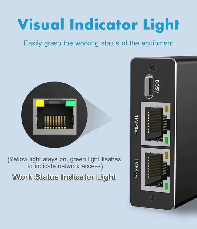 Alt view image 6 of 7 - Ethernet Splitter 1 to 3, High Speed Internet Splitter, 1000Mbps LAN-Splitter, Gigabit RJ45 Ethernet Switch, Supporting Simultaneous Networking of 3 Devices, Applicable to Cat 5/5e/6/7/8 Cable