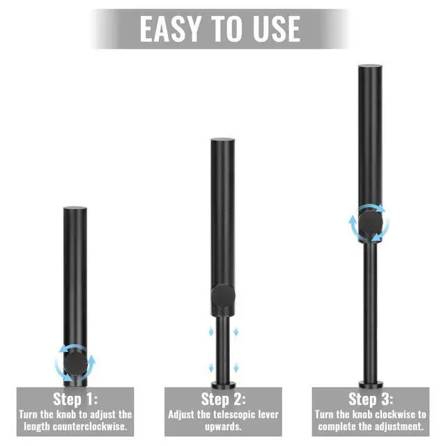 Alt view image 3 of 7 - Tall GPU Support Bracket - Heavy Duty Adjustable GPU Anti Sag Holder & Support Stand for Graphics Card, 4.53"-8.27" Height Durable Black Metal PC Build Stabilizer, Large/Long GPU Sag Prevention