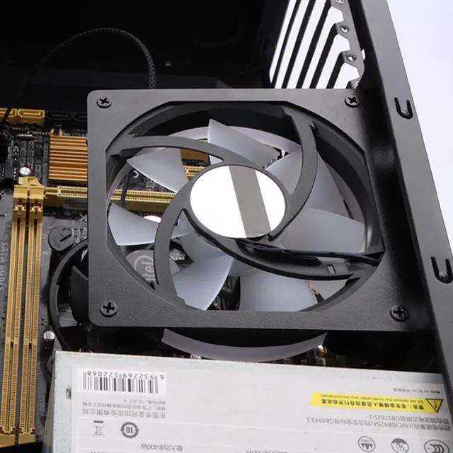 Alt view image 2 of 6 - Fan Mount Stand Bracket, Metal Computer Case Fan Mount Rack Kit, Universal PC Case Fan Holder Accessory for Enhanced Cooling System DIY (2PCS) (12CM)