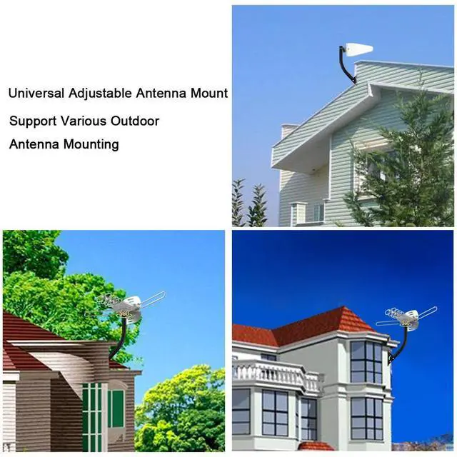 Alt view image 5 of 7 - Outdoor TV Antenna Mount, Weatherproof, Universal Fit | Adjustable Attic/Outdoor Mounting Pole, Easy Installation, Solid Structure, Perfect for Most Antennas and Weather Stations